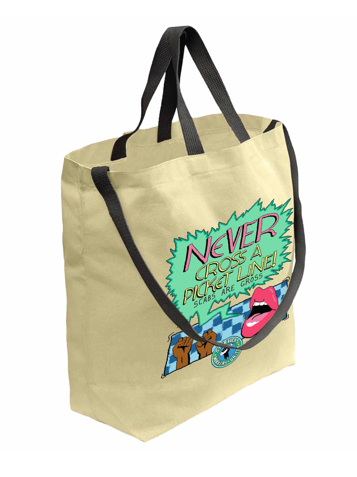 Never Cross A Picket Line Tote Bag